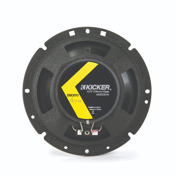 Kicker 43DSC6704 KICKER - DSC670 6.75inch (165mm) Coaxial Speakers, 4Ω