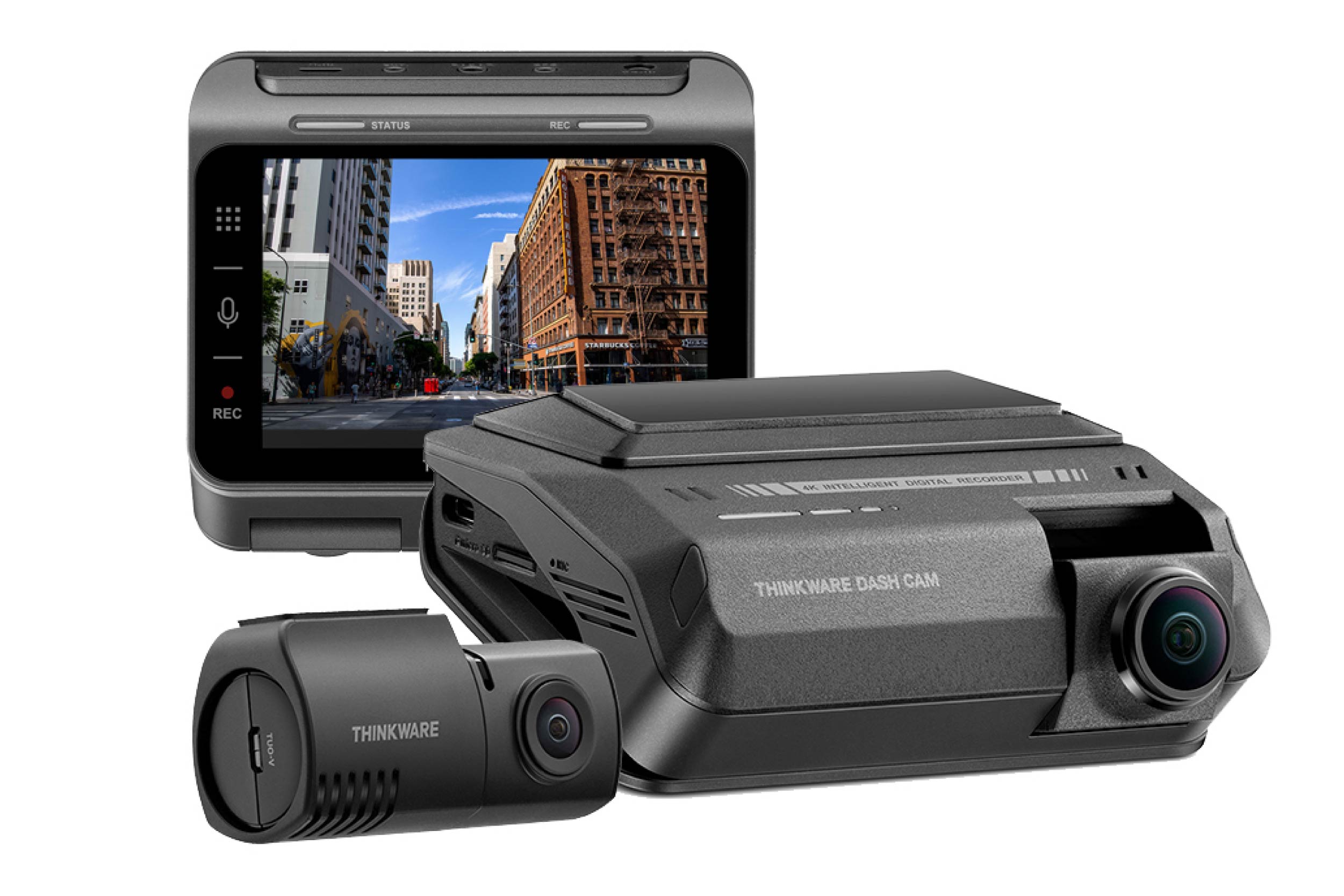2-CH DASHCAM SONY STARVIS 2, 4K FRONT / 2K REAR, DUAL HDR, 3.5