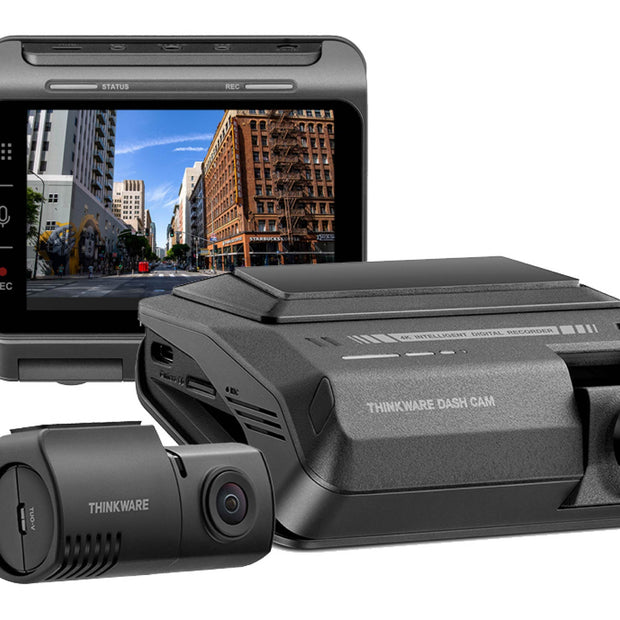 2-CH DASHCAM SONY STARVIS 2, 4K FRONT / 2K REAR, DUAL HDR, 3.5" TOUCHSCREEN, WIFI, GPS, 64GB, HW CABLE
