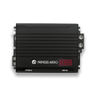 1870W RMS Monoblock Amplifier. 1-Ohm stable Class D design featuring a compact 7.91″ chassis and an included remote bass knob with a digital voltmeter.