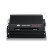 1280W RMS Full Range Series Monoblock Amplifier. Features a micro-size footprint, 1-Ohm stability, and an included remote bass knob with a digital voltmeter.