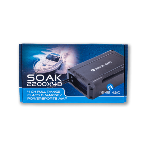 Nemesis Audio SOAK-2200X4D 2200W Max Waterproof 4-CH Marine Amp