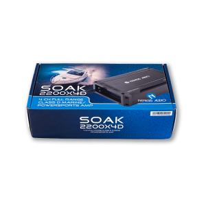 Nemesis Audio SOAK-2200X4D 2200W Max Waterproof 4-CH Marine Amp