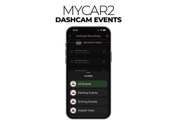 2-Channel Dual Camera Dashcam, Compatible with MyCar2