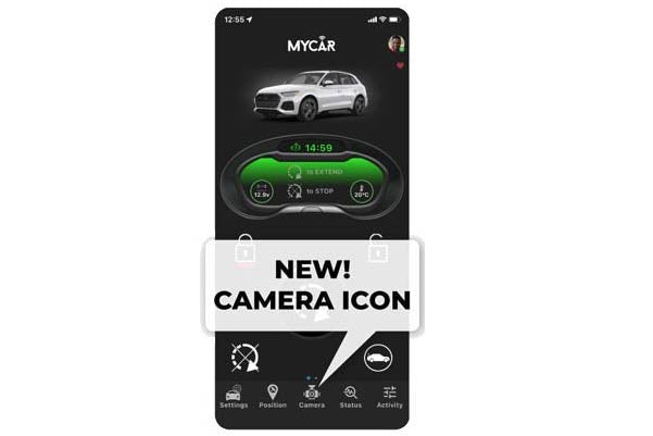 2-Channel Dual Camera Dashcam, Compatible with MyCar2