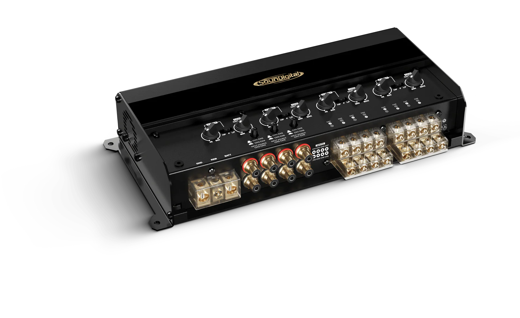 SounDigital   2000.8   GAN   High   Quality   8   Channel   Amplifier.   165   watts   X   8   at   4   ohms