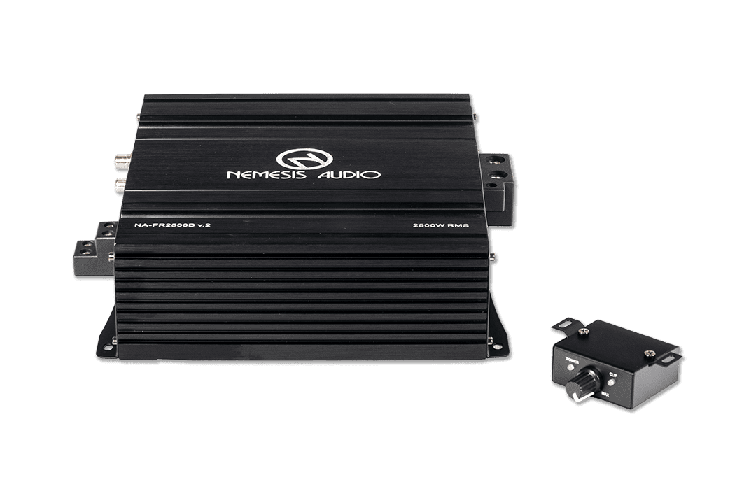 1 channel full-range compact Class D amp, 2500W RMS @1-Ohm. Full crossover control and advanced protection.