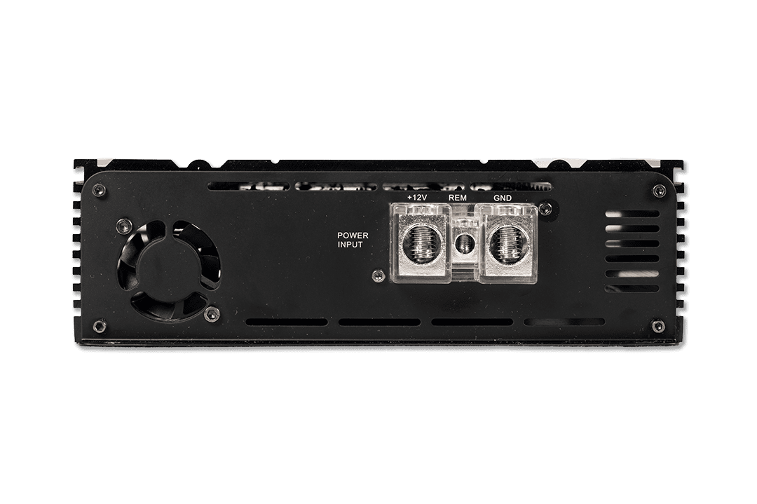1-Channel Class D amplifier with strong output, variable crossovers, and reliability for demanding systems.
