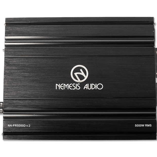 1-Channel full-range Class D amp, 5000W RMS @1-Ohm. Clean reproduction with HPF/LPF and bass boost controls.