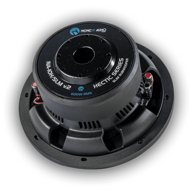 10″ 600W RMS Dual Voice Coil Shallow Car Subwoofer