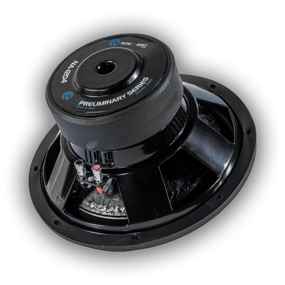 12″ High Performance 500W RMS Dual Voice Coil 4-Ohm Preliminary Series Car Subwoofer
