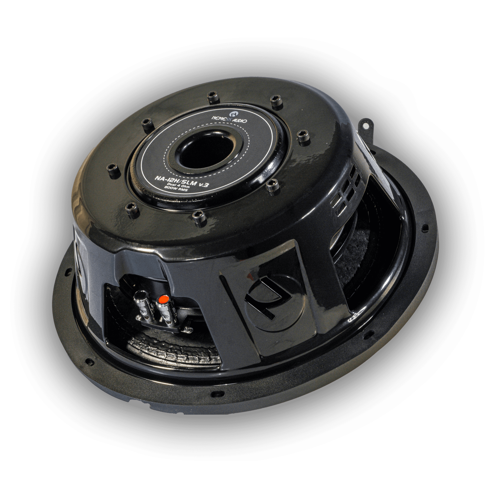12″ High Performance 800W RMS Shallow Mount 4-Ohm Dual Voice Coil Hectic Series Car Subwoofer