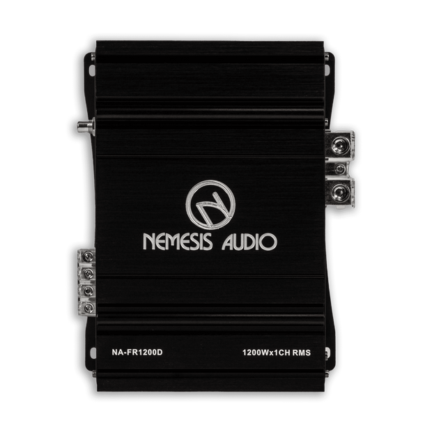 Full-Range Class D 1-Channel Monoblock Car Amplifier 1200 Watts @ 1-Ohm