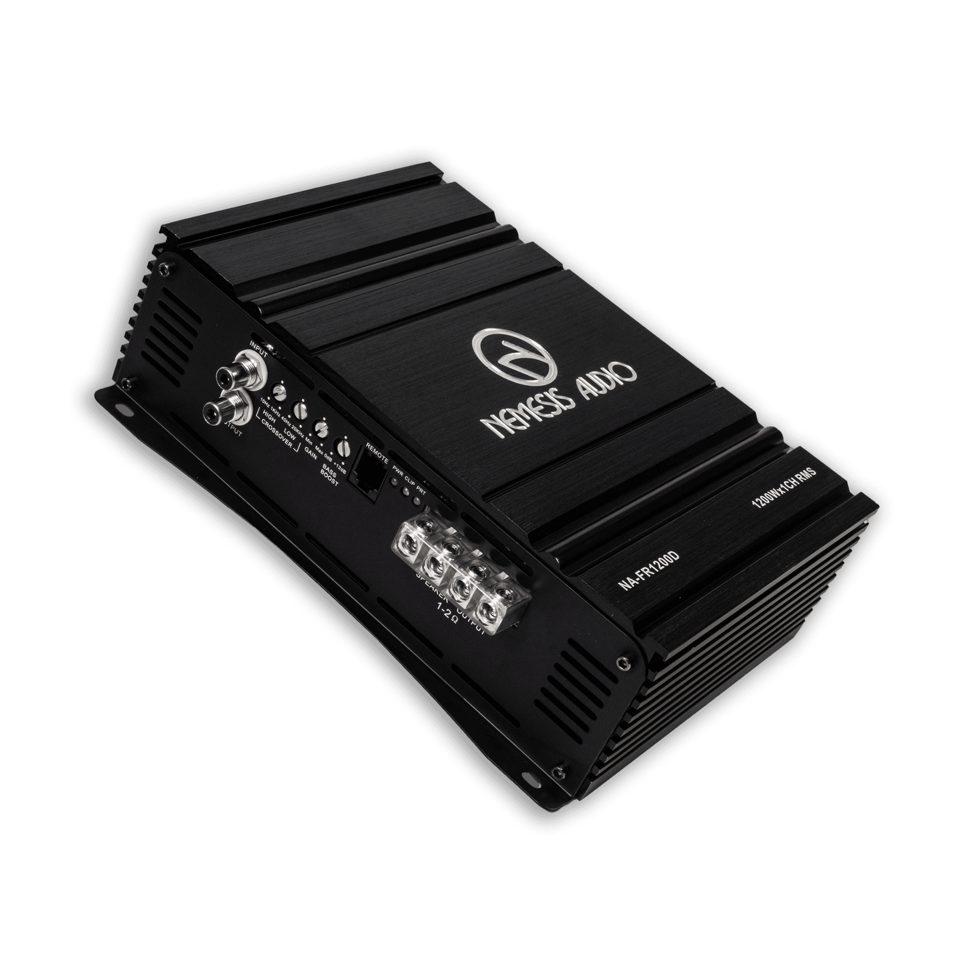 Full-Range Class D 1-Channel Monoblock Car Amplifier 1200 Watts @ 1-Ohm