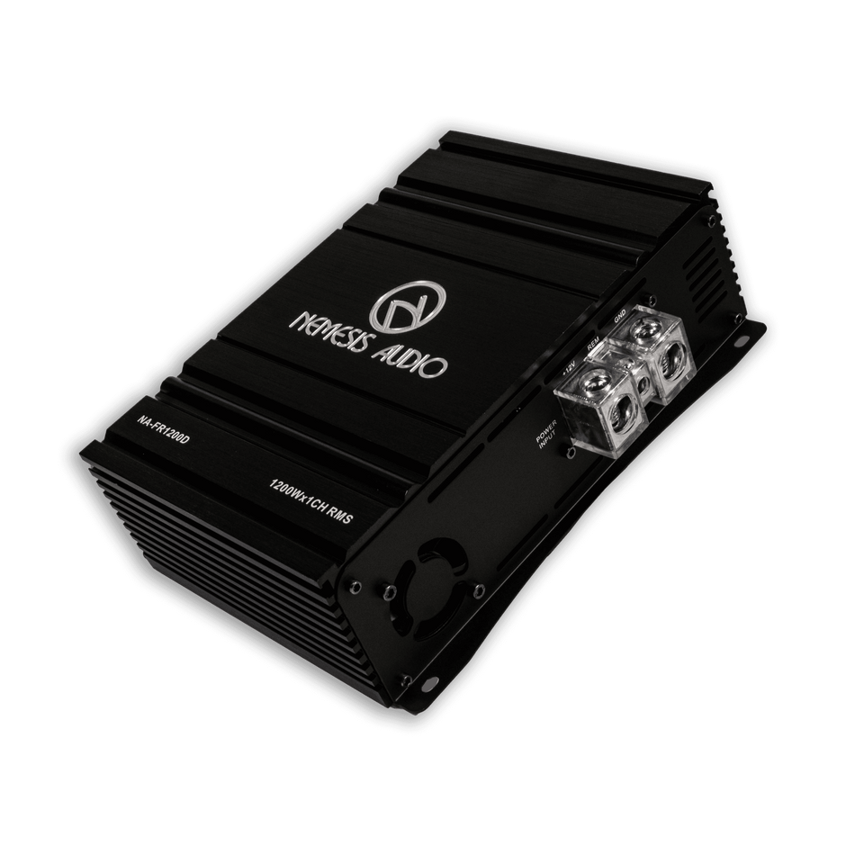 Full-Range Class D 1-Channel Monoblock Car Amplifier 1200 Watts @ 1-Ohm