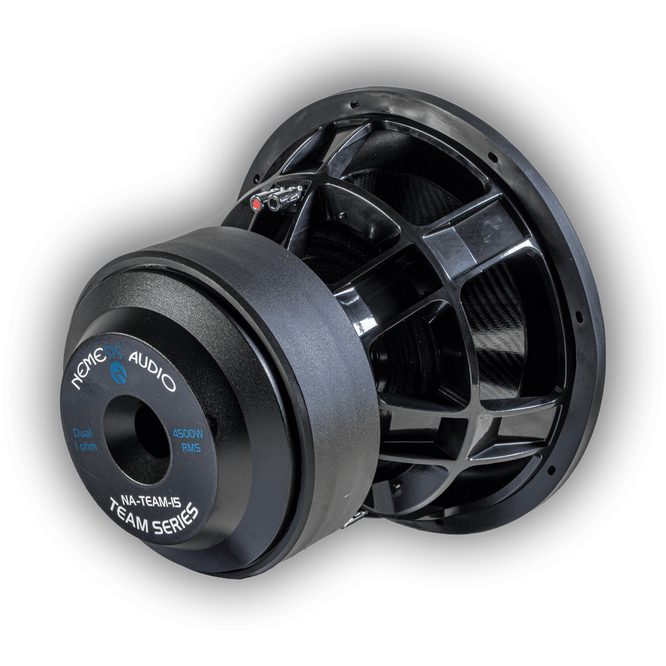 15″ High Performance 4500W RMS Dual Voice Coil 1-Ohm Team Series Car Subwoofer