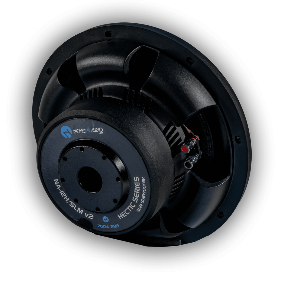 12″ High Performance 700W Dual Voice Coil Hectic Series Shallow Mount Car Subwoofer