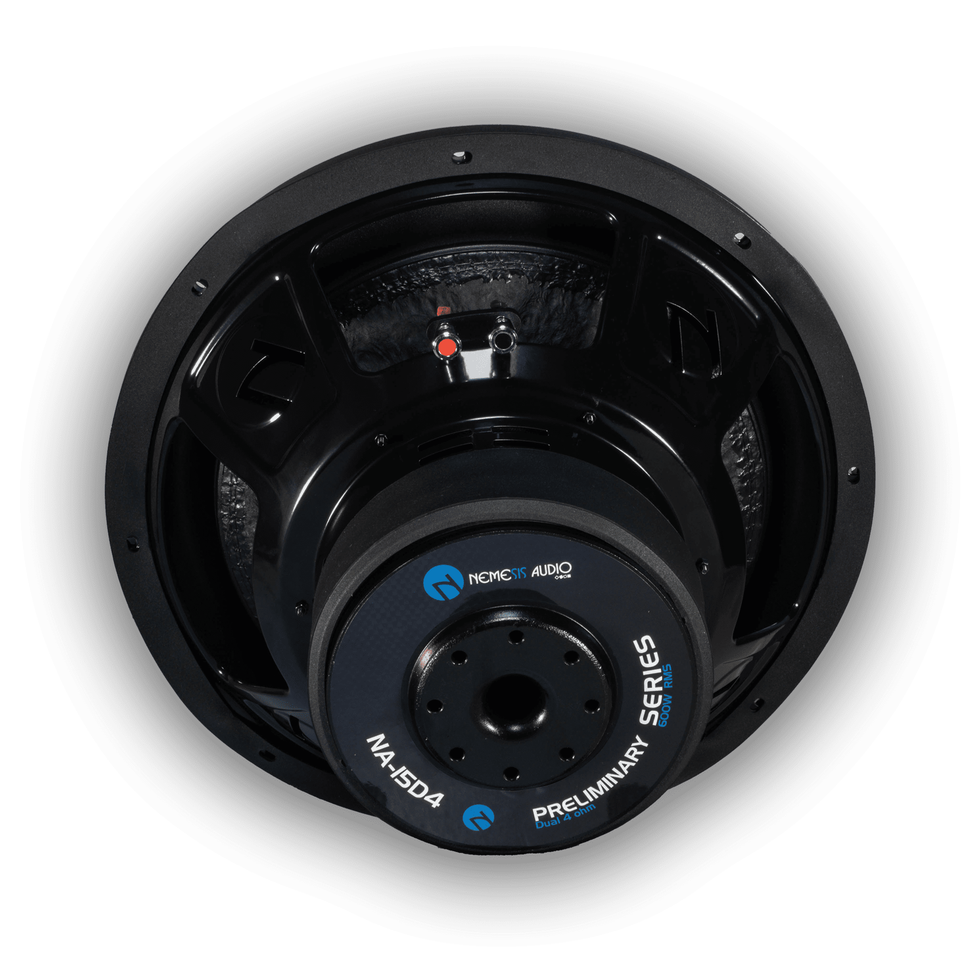 15″ High Performance 600W RMS Dual 4-Ohm Voice Coil Preliminary Series Car Subwoofer