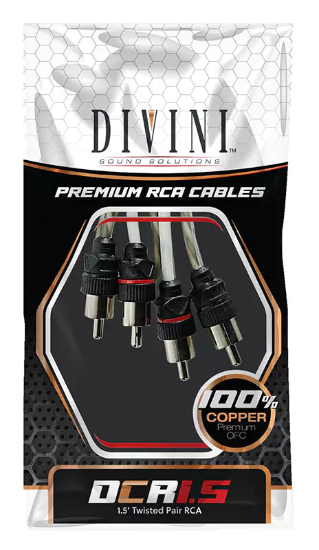 Divini Sound Solutions RCA Cable (1.5 ft. - 100% OFC)