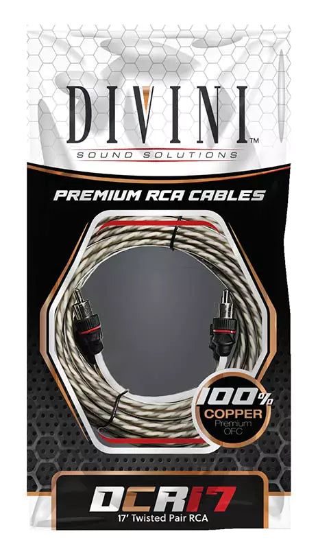 Divini Sound Solutions RCA Cable (17 ft. - 100% OFC)