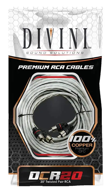Divini Sound Solutions RCA Cable (20 ft. - 100% OFC)
