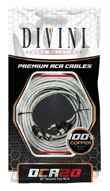 Divini Sound Solutions RCA Cable (20 ft. - 100% OFC)