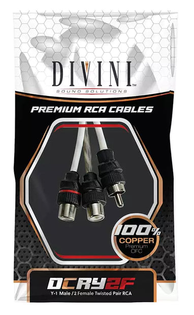 Divini Sound Solutions RCA Y-Adapter (1 Male / 2 Female - 100% OFC)