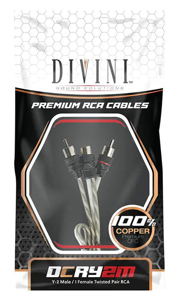 Divini Sound Solutions RCA Y-Adapter (2 Male / 1 Female - 100% OFC)